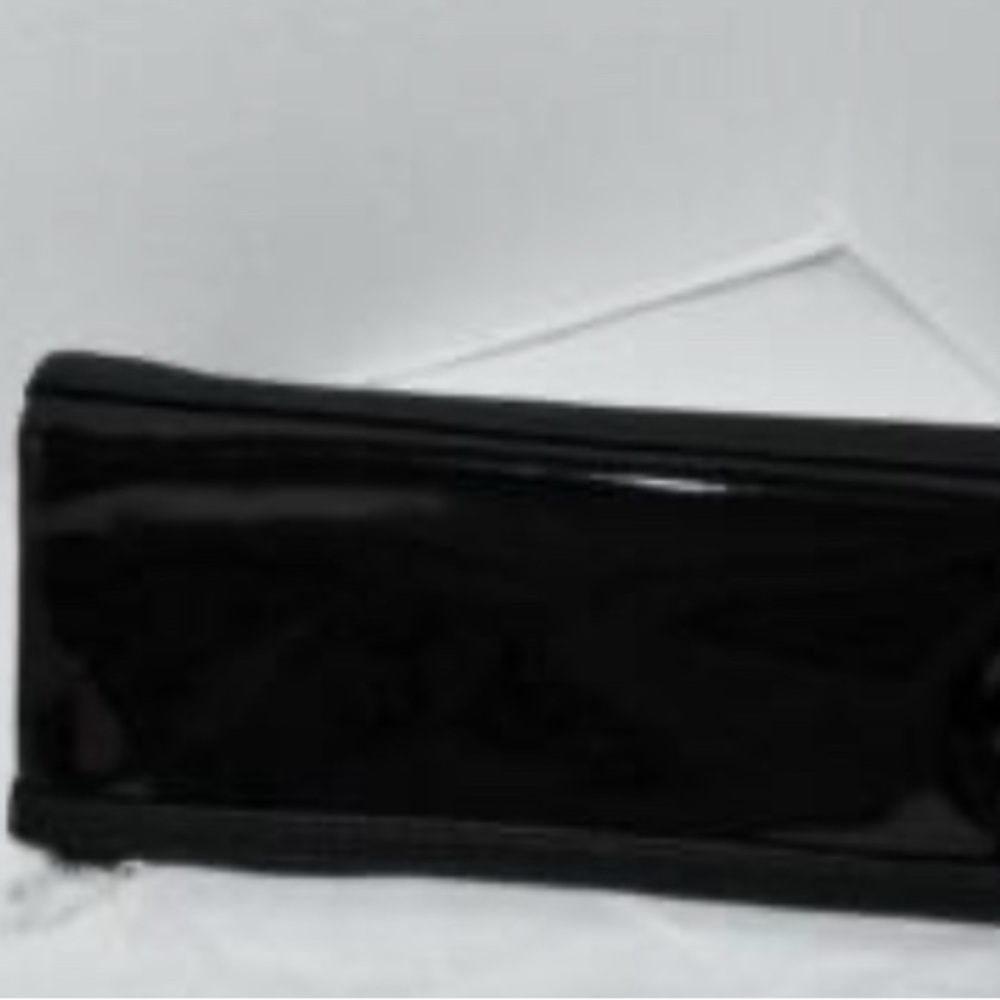 Black Patent & Pebble Clutch
